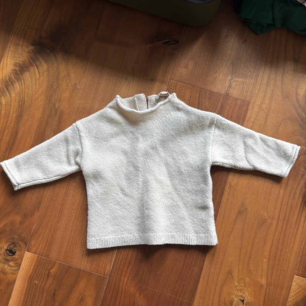 CARAMEL Babywear 100% Merino Wool / Kids Toddler Rollneck Mockneck Sweater /  2T